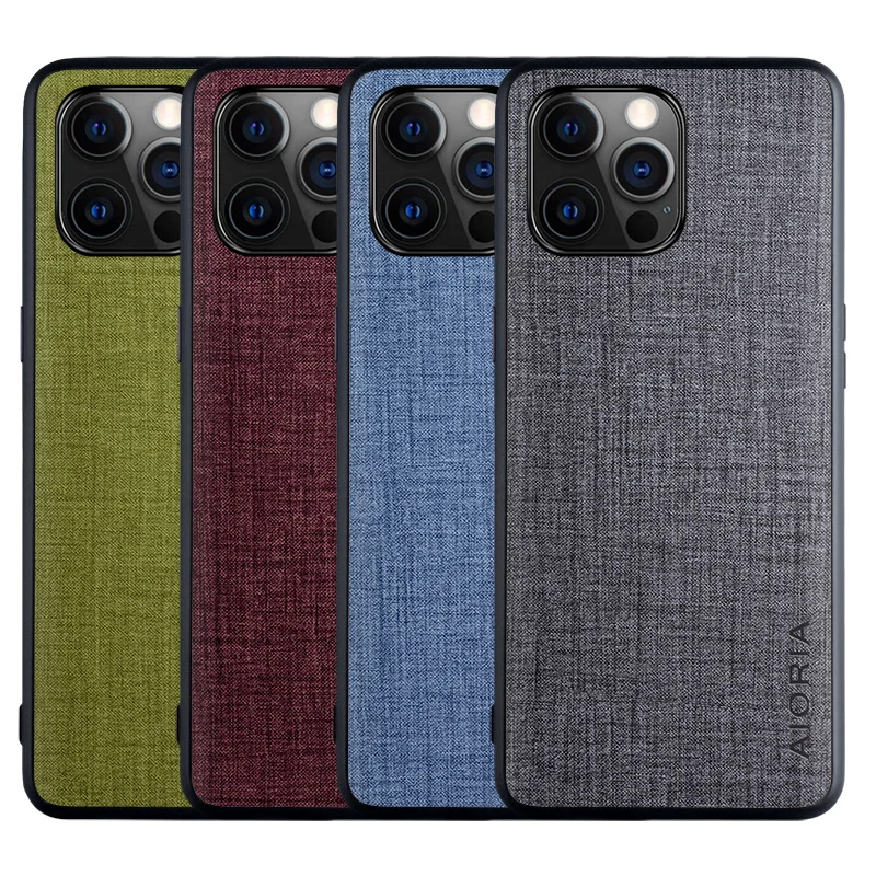 Модный чехол из настоящей ткани для iPhone 12 Mini SE 2020 11 Pro Max 7 Plus 8 6 6S X XR XS мягкий ТПУ и