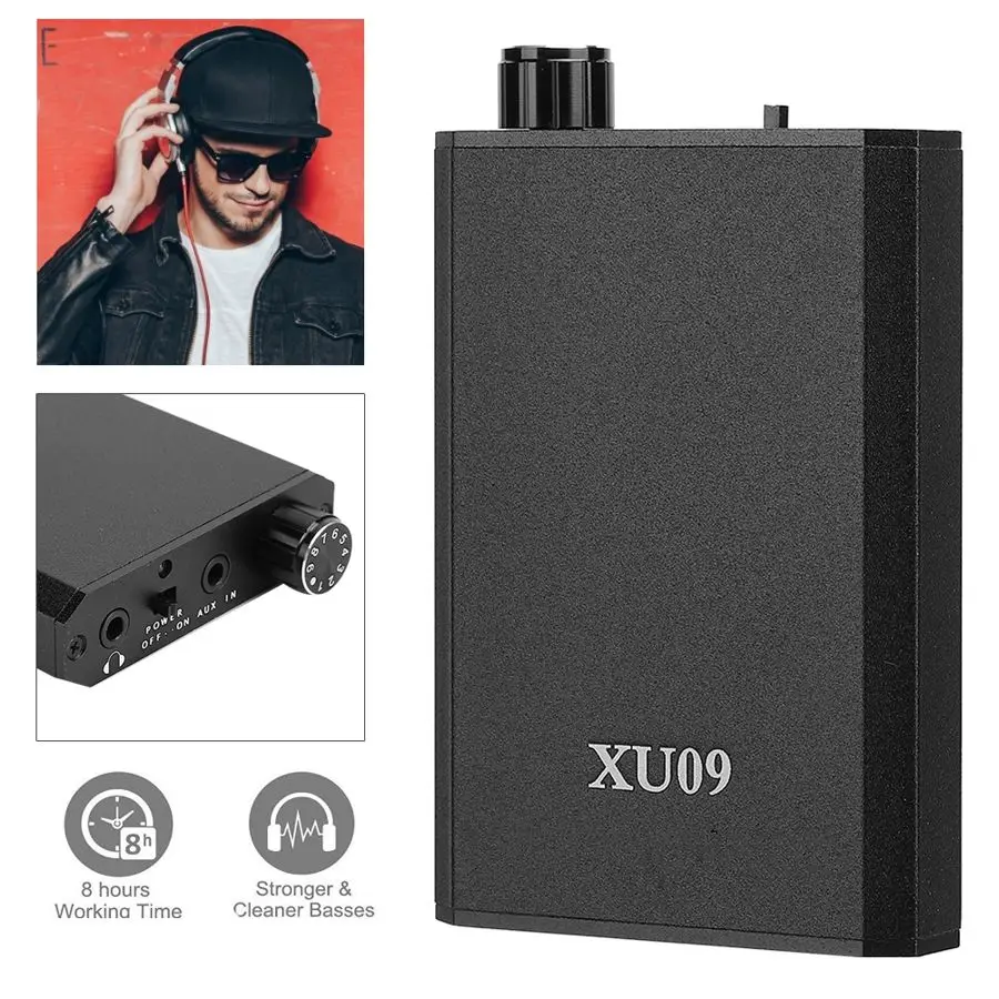 USB HiFi Headphone Audio Amplifier Digital Stereo Heavy Bass Amp for Music Player amplificador
