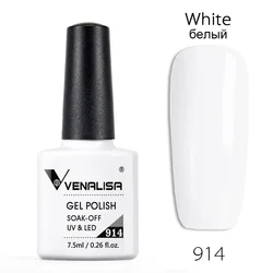 Venalisa Reflective Glitter Gel Polish - Sparkling Shine Soak-Off Nail Varnish (914 white)
