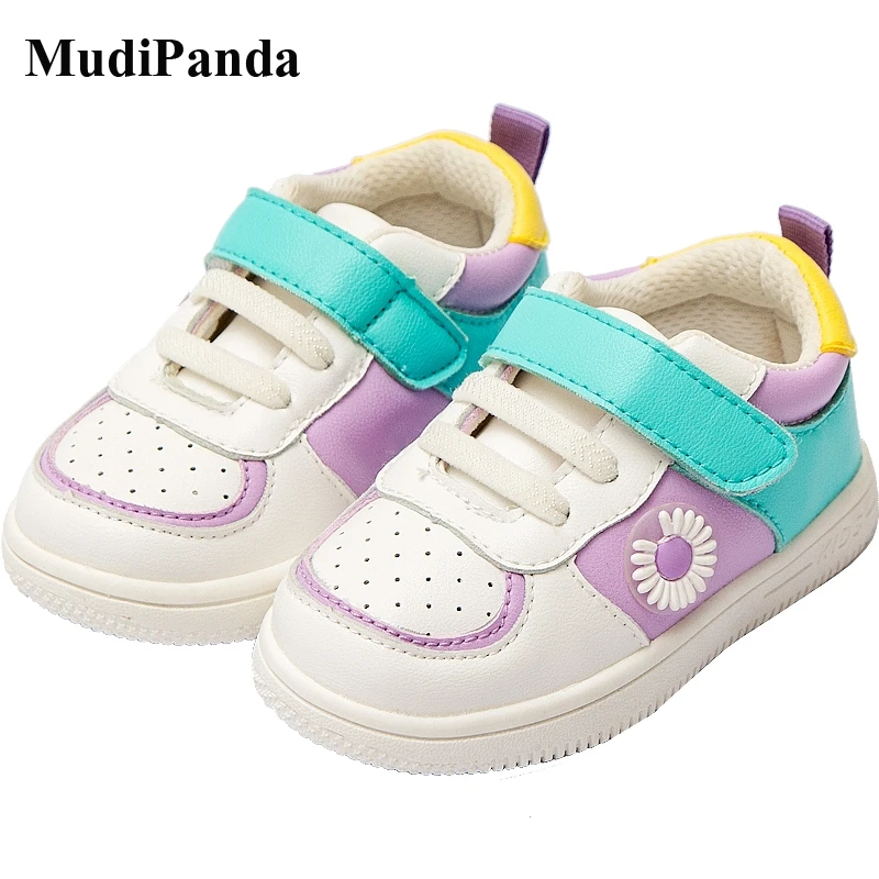 

MudiPanda Baby Girls Shoes First Walkers 2020 Autumn 1-3 Years Old Boys Colorblock Non-Slip Sneakers Toddler Shoes