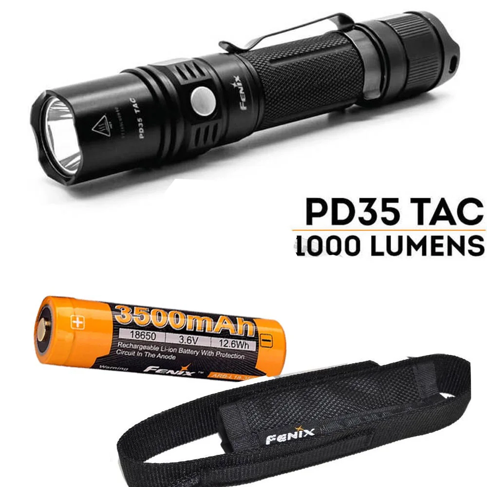 Fenix PD35 TAC 1000 люмен CREE XP L светодиодный тактический фонарь с ARB L18 3500 литий ионной