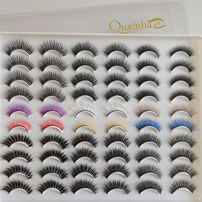 

30 Pairs 6D Faux Mink Hair False Eyelashes Natural/Thick Long Eye Lashes Extension Makeup Full Volume Natural Mink Lashes