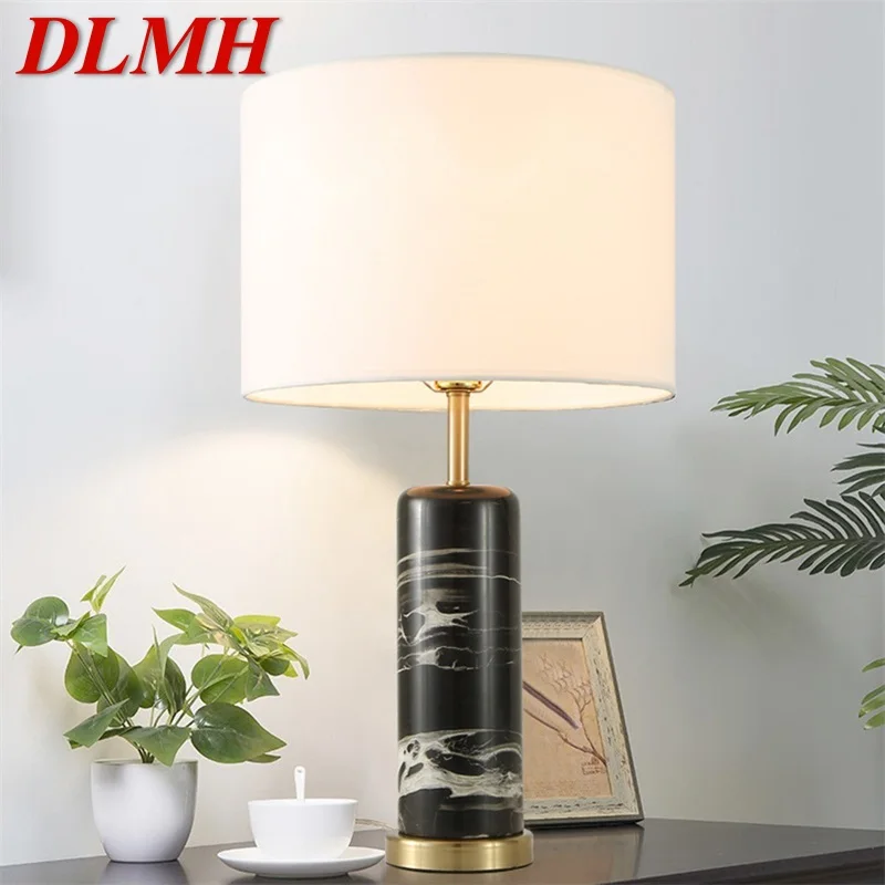 

DLMH Modern Table Lamps Decorative Luxury Design Marble Black Desk Light Home LED E27 For Foyer Living Room Bedroom Office