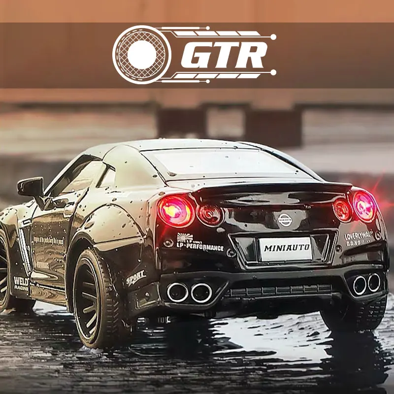 Металлическая игрушка GTR Diecasts из сплава модель автомобилей коллекция автомобиля
