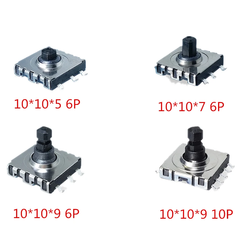 10*10*5/7/9 smd 5 interruptor de cinco vias 10x10x5 7 9 mm multi-função multi interruptor de direção botão de reset de toque 6p 10p