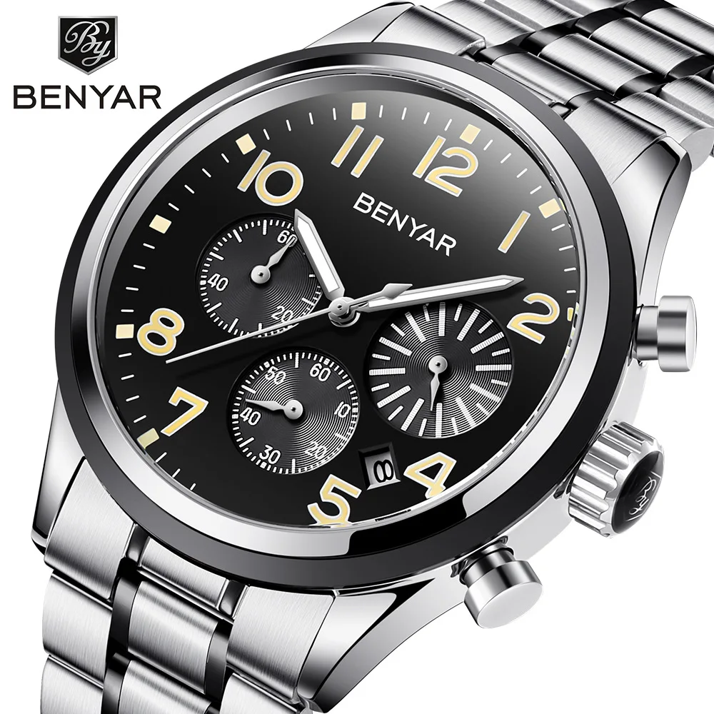 

Jacobin Watch Men's Quartz Watch Fashion Fashion Business MEN'S Watch Multi-functional Timing Outdoor Watch