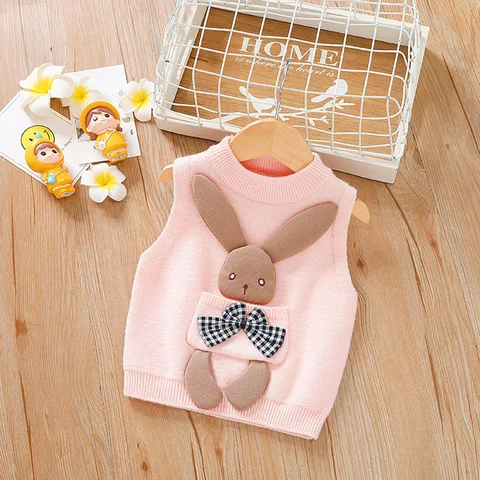Children Christmas Sweater Baby Girl Thick Winter Clothes Girls Cartoon Santa Claus New Year Gift Pullover Knitted Sweaters