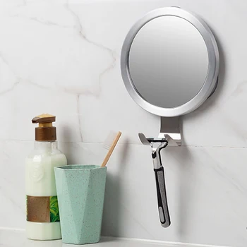 

Anti-fog Aluminum Alloy Round Mirror in Bathroom Three Suction Cups with A Diameter of 10 cm On The Back of The Anti-fog Mirror