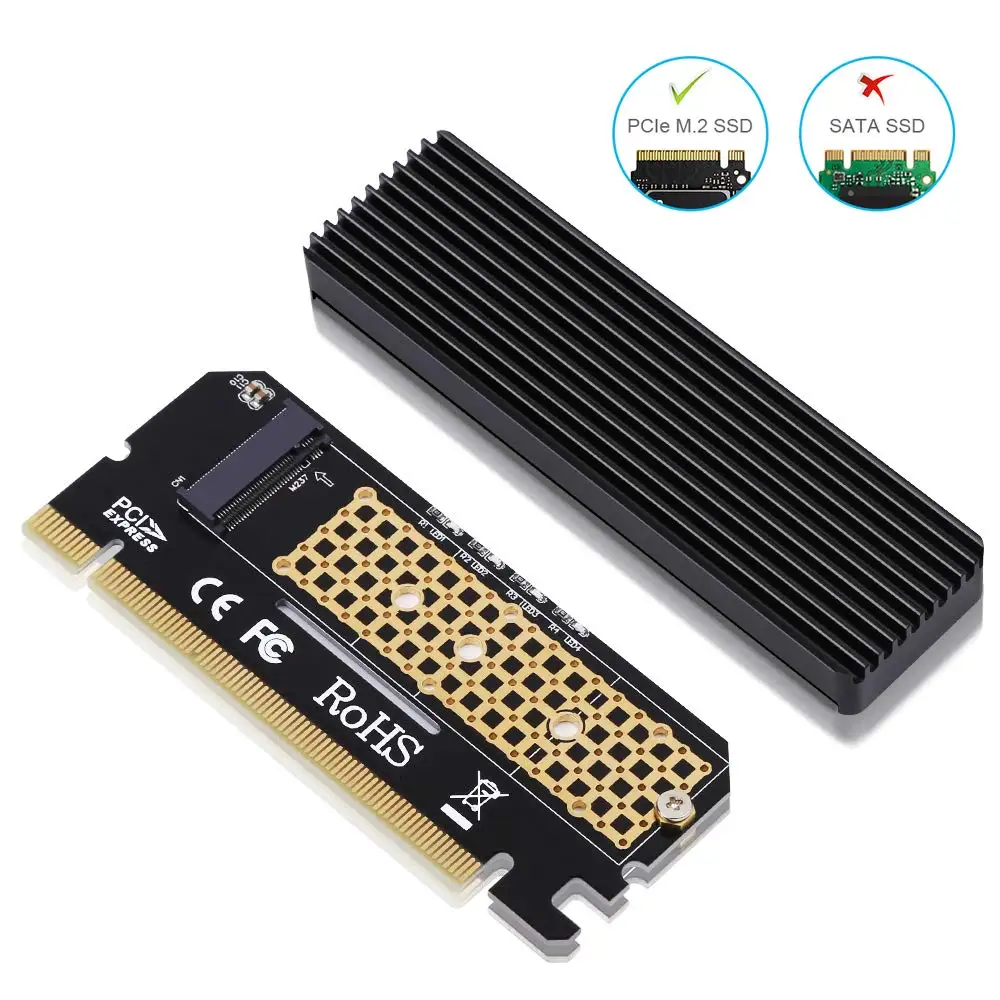 Onvian NVME адаптер PCIe x16, M.2 SSD Key-M для PCI 3,0 Express карты расширения для Windows XP/7/8/10 и MAC OS - Цвет: NVME Adapter