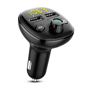 

3.1A Dual USB FM Transmitter Modulator Bluetooth 5.0 Handsfree Car Kit Audio MP3 Player Auto ChargerFast Charger Car Accessories