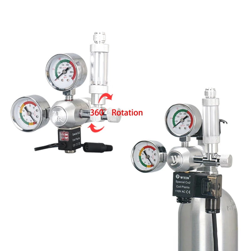 DIY Аквариум CO2 регулятор Магнитный комплект соленоида обратный клапан аквариум