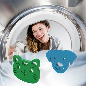 

2pcs Pet Hair Catcher Pet Fur Lint Hair Remover Clothes Dryer Washing Machine Accessories Laundry Tablets Hair Removal Catcher