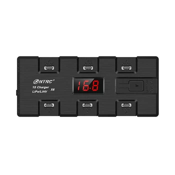 

HTRC X6 4W*6 1A*6 DC Battery Charger with MX MCPX JST Port for 1S LiPo/LiHV Battery DIY Accessories Replacment