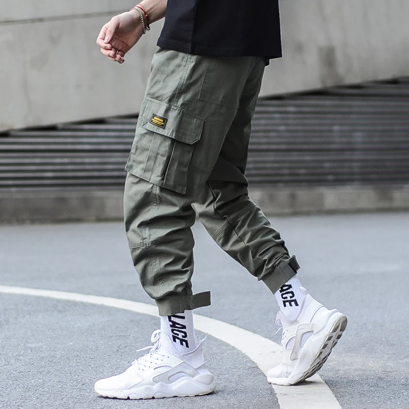 Streetwear Camouflage Jogger Pants Men Loose Fit Ankle Banded Korea Style Hip Hop Pants Multi Pocket 4