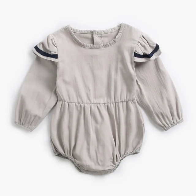 Baby Bodysuit baby clothes autumn and winter plaid 100% cotton male baby long-sleeved shirt jumpsuit baby romper newborn onesies BRW8157-GY