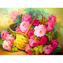 

GATYZTORY Flowers Oil Painting By Numbers On Canvas With Frame Handmade Drawing Paints For Adults Picture Coloring By Number Dec