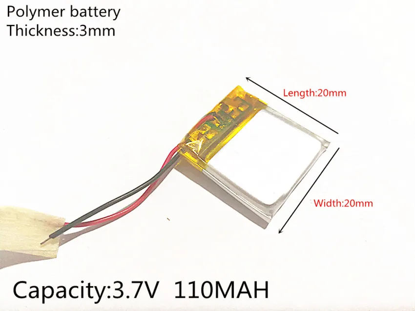 10pcs 3.7V 110mAh 282020 302020 Lithium Polymer Li-Po li ion Rechargeable Battery cells For Mp3 MP4 MP5 GPS