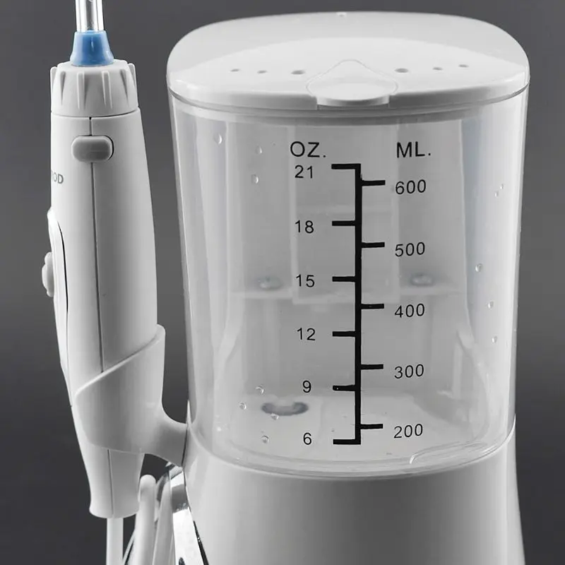 Профессиональный водный Флоссер, белый Электрический ирригатор для полости рта отбеливает зубы мягко и удаляет пятна зубов без отбеливания