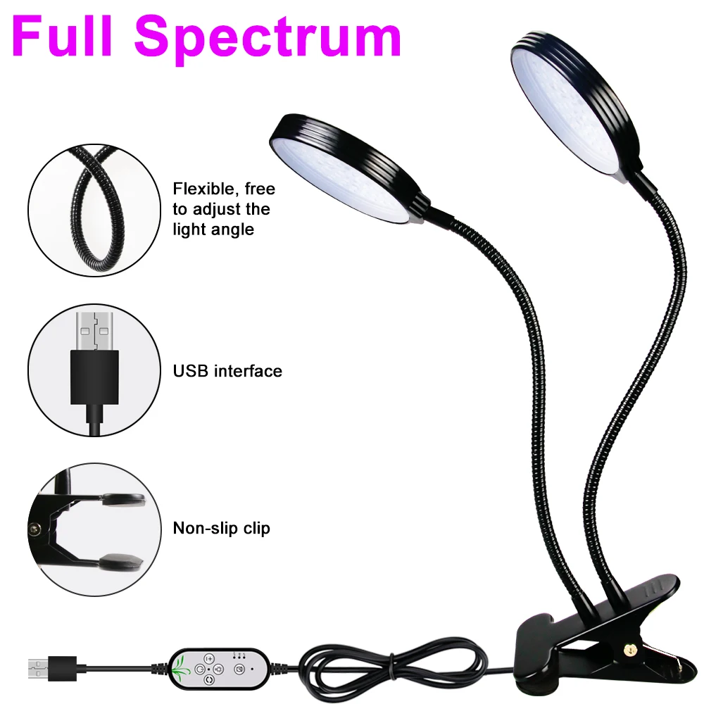 Plant Light LED Full Spectrum Grow Light LED Waterproof Phyto Lamp LED Hydroponics Lighting Indoor Growing Lamp USB 5V Fitolamp