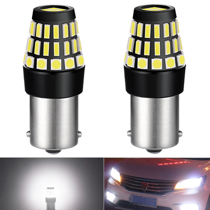 2x P21W BA15S 1156 дневные ходовые огни светодиодный светильник для Hyundai Getz Tucson Santa i40 Sonata