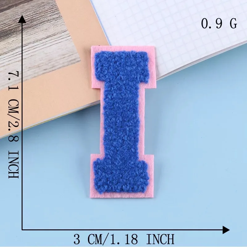 2022 New 3D Colorful A-Z 26 Letters Chenille Embroidered Patches IRON on Alphabet Letters Embroidery Applique Sewing diy