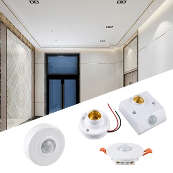 

PIR Infrared Motion Sensor LED Light Lamp Holder Sound Control Lamp Base Human Body Motion Sensor Switch Light Holder Socket