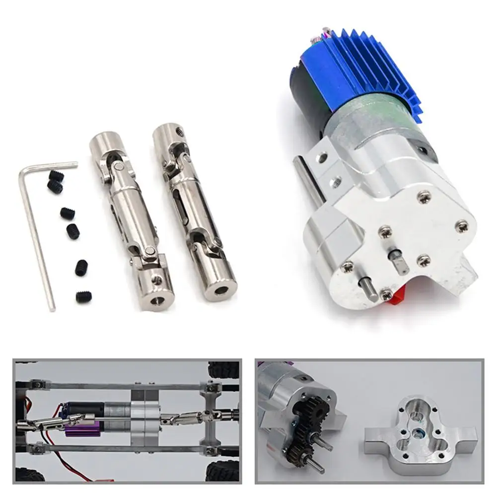 

RCtown Metal Upgrade Parts 370 Motor Front and Rear Axle for WPL RC Car B-14 B16 B24 B36 C14 C24 C34 C44 1/16 Truck