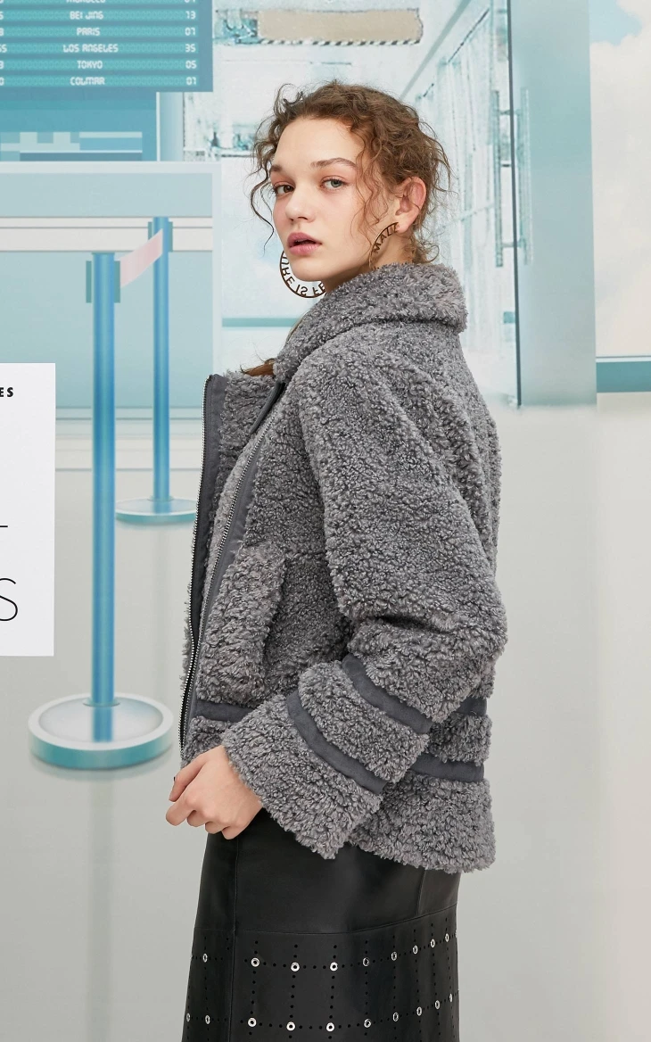 Vero Moda женский Ins стиль пушистый мотоцикл короткая куртка | 319348503