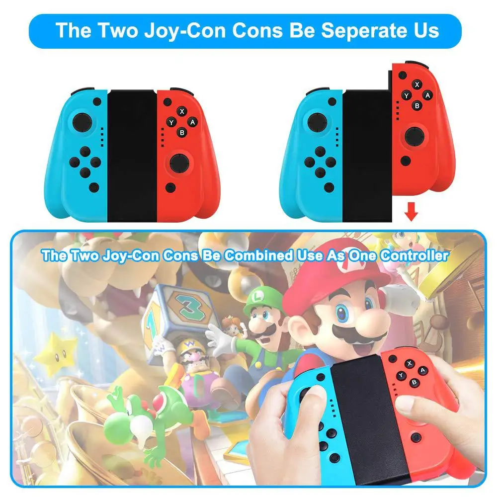 Yoteen Замена Joy-con для nintendo Switch беспроводной игровой контроллер левый и правый Bluetooth геймпад соматосенсорная рукоятка
