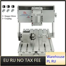 Mini tour de routeur CNC 3020, kit de châssis assemblé avec axe rotatif à 4 axes, avec axe rotatif CNC/65mm, Machine à graver à moteur Nema23, pour bricolage
