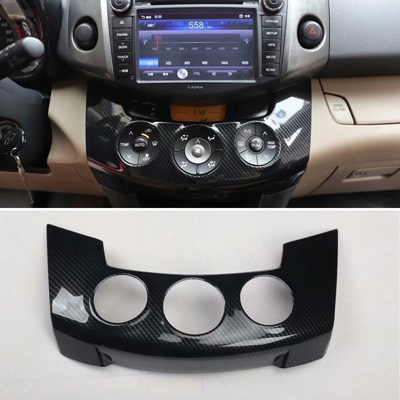 Для TOYOTA RAV4 2009-2012 1 шт углеродного волокна АБС-пластик автомобильный Кондиционер