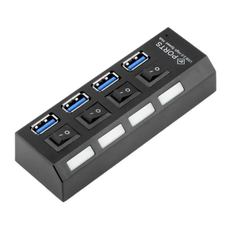 25 шт./лот BRSUANG USB 3,0 концентратор Plug and Play 4/7 порт расширитель высокая скорость 5 Гбит/с USB сплиттер для компьютера планшета ноутбука Macbook