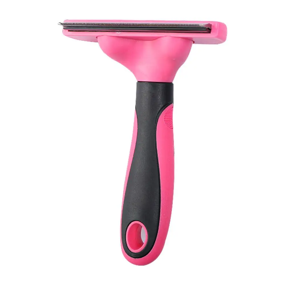 Hot Pink L Собака кошка расческа для удаления волос для уличных собак кошка мех щетка обрезная нож для волос инструмент для ухода за домашними животными - Цвет: Hot Pink L