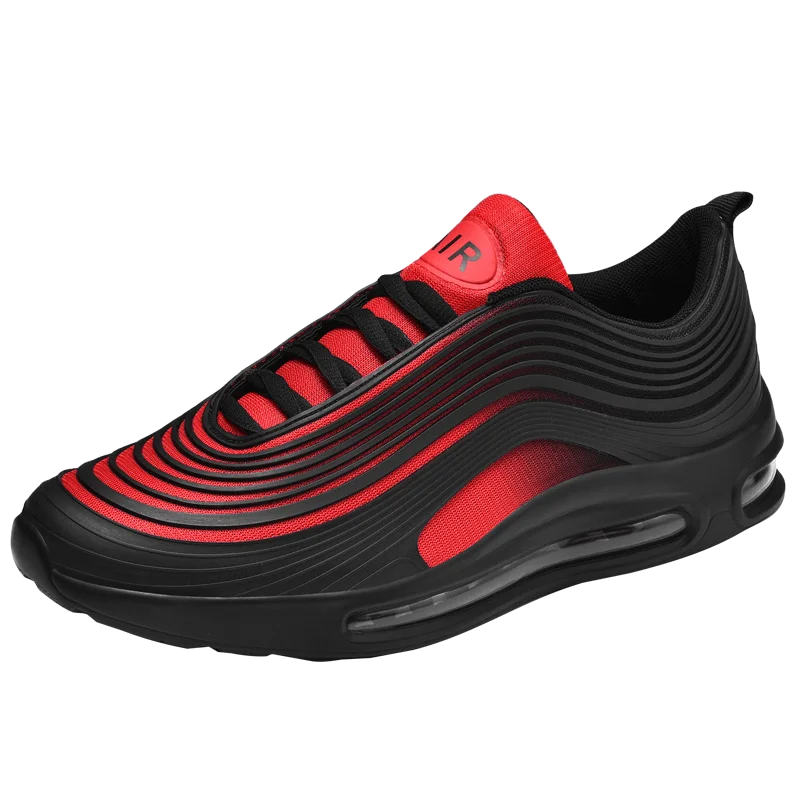 black red Классическая мужская спортивная обувь, дышащая подошва, 9 цветов, модная прогулочная обувь, размер 39-46 - Цвет: black red