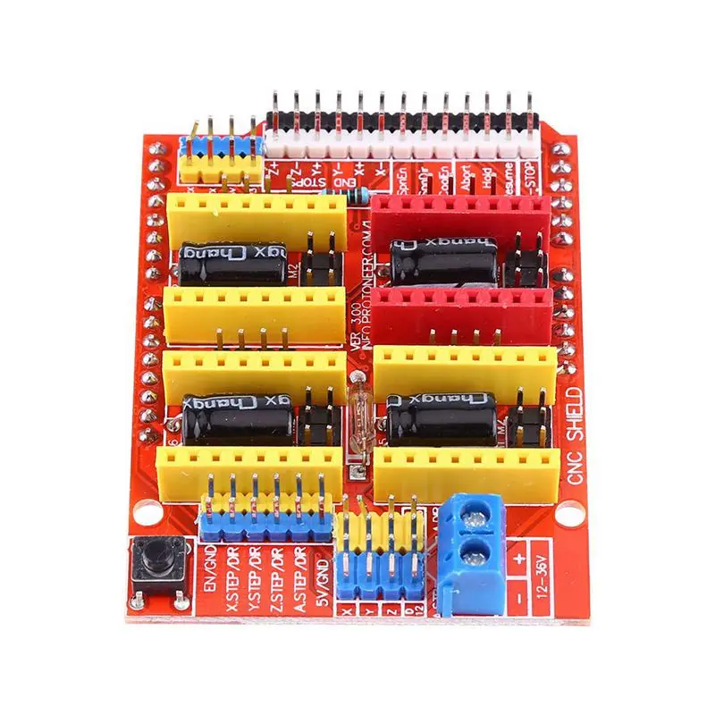 3D CNC щит доска для UNO R3+ 4 шт A4988 шаговый двигатель драйвер для Arduino 3d принтер