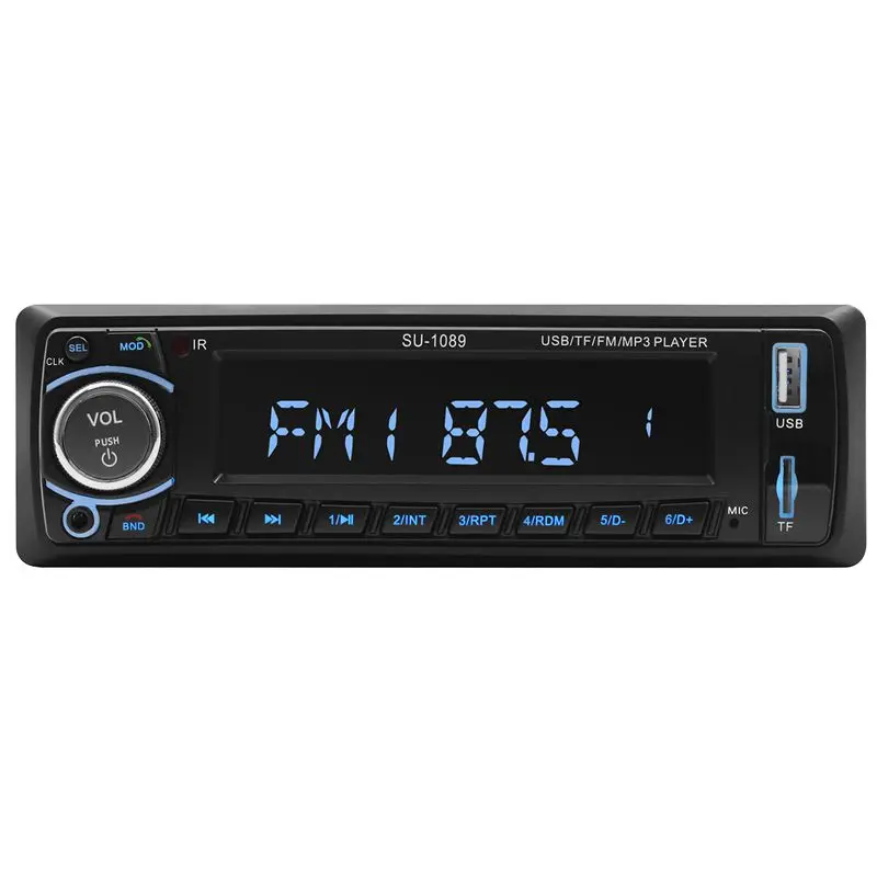 1Din Автомагнитола 12 В Авто Аудио Стерео bluetooth Поддержка FM USB SD BT MP3 плеер громкой