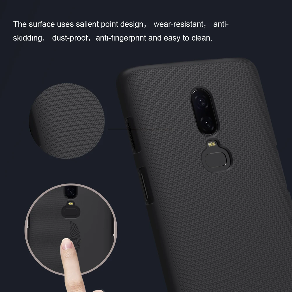 Для Oneplus 6 чехол матовый чехол NILLKIN для Oneplus 6 Чехол твердый пластиковый чехол на заднюю панель для One plus 6 с подарком
