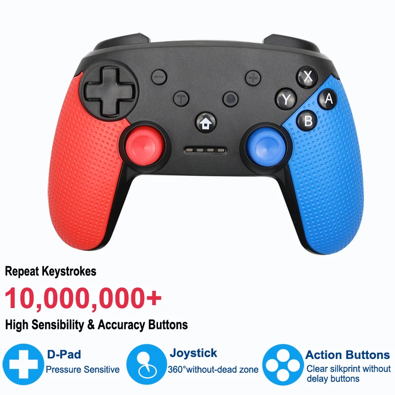 Беспроводной игровой контроллер Bluetooth Joypad для пульта ДУ, консоль NS, геймпад Pro, джойстик для телефона Android/ПК, контроллер