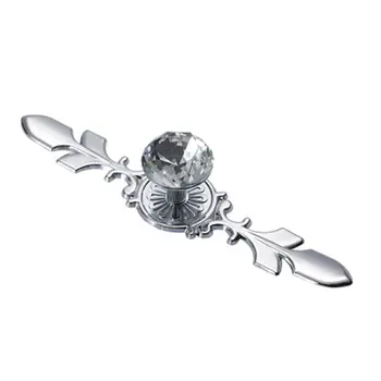 

Zinc Alloy Single Hole Handle European Style Simple Transparent Crystal Single Hole Cabinet Wardrobe Door Handle