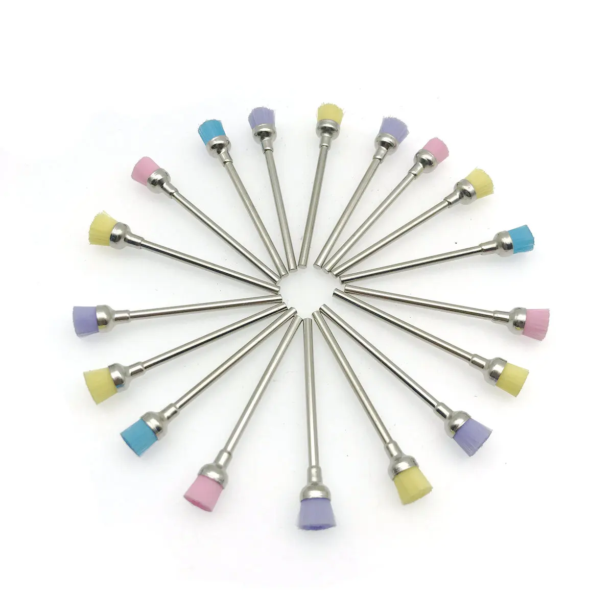 100 шт. Стоматологическая низкоскоростная щетка полировщик красочная нейлоновая