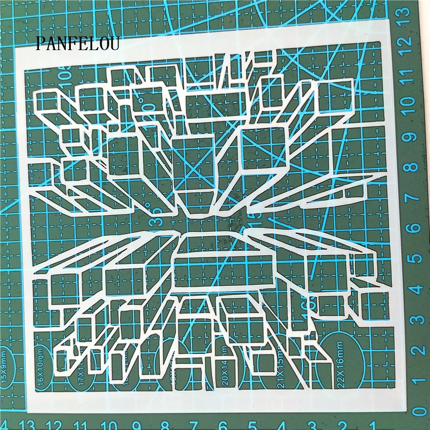 

13*13cm matrix scrapbook stencils spray plastic mold shield DIY cake hollow Embellishment printing lace ruler valentine