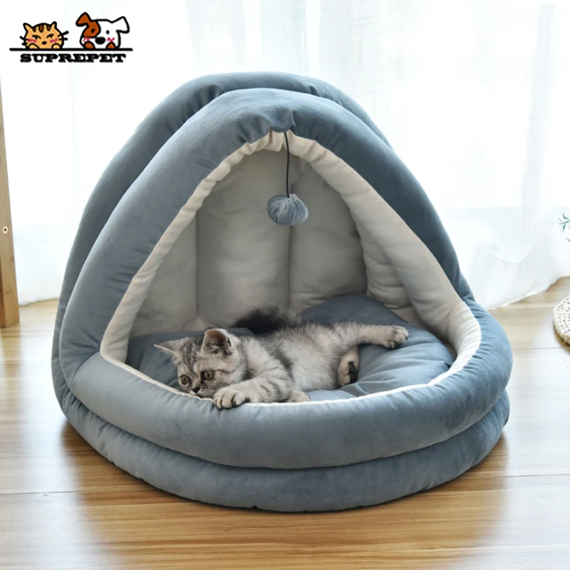 Лежанка для домашних питомцев SUPREPET мягкая теплая кровать щенков и котят складная