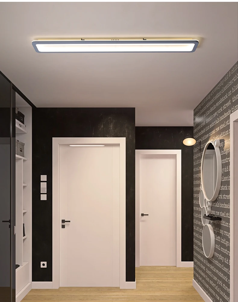 Dragonscence Modern Led Ceiling Lights For Bedroom Kitchen aisle Lights Plexiglass Long Strip Ceiling lamp lighting fixtures