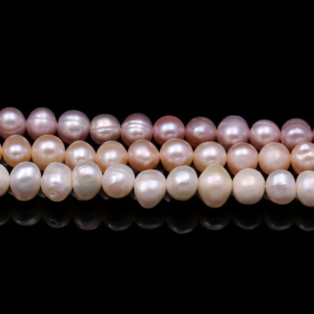 Natural Freshwater Pearl Beads Rice Shape Real Pearls Bead For