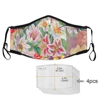 

Anti-Dust Mask Spring Winter 3D Mask Cotton Thin Personality 3D Mask flower print Women Dustproof Earloop Face Mouth Mask Summer