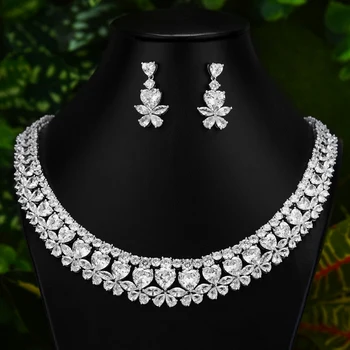 

missvikki Top Quality New Design Fine AAA Cubic Zirconia Bridal Wedding Jewelry Sets Clear Green Crystal Noble Jewelry for Women