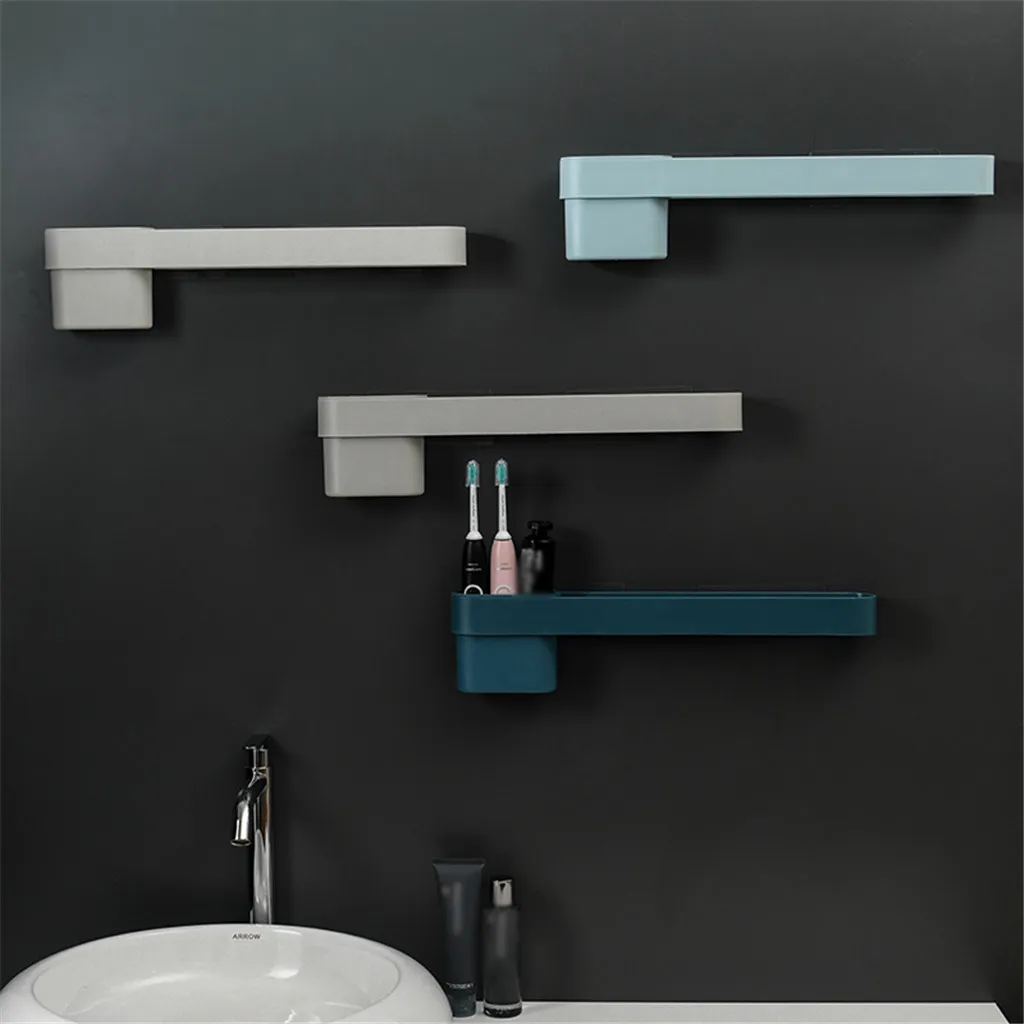 

Bathroom towel rack paste non-perforated rag hanger towel bar toothbrush bucket Paste Free Punch Wipe Hanger Towel Bar Barrel