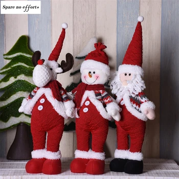 

Christmas Tree Ornament Adornos De Navidad Merry Christmas Red Santa Claus Snowman Elk Dolls Christmas Decoration Home Office