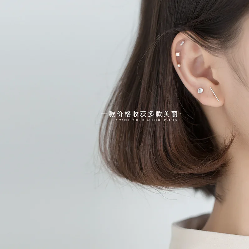 La Monada Stud Earrings For Women Silver 925 Minimalist One Set Fine Women Earrings In Jewelry Stud Earrings 925 Sterling Silver