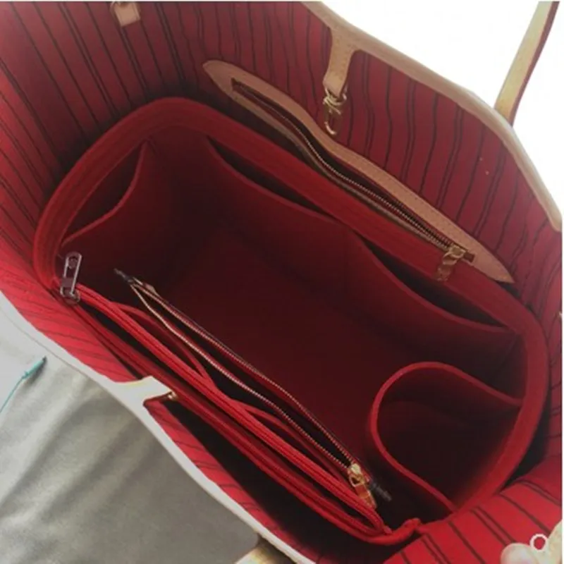 Multi-Pocket Felt Purse Insert Bag Handbag Organizer Bag in Bag for LV Neverfull